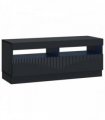 vidaXL LED TV Cabinet Black Engineered Wood — V0672276603