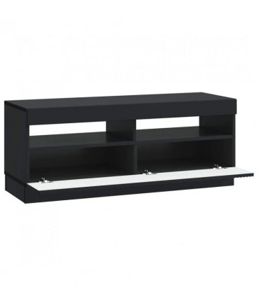 vidaXL LED TV Cabinet Black Engineered Wood — V0672276603