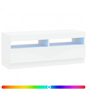 vidaXL LED TV Cabinet White Engineered Wood — V0672276604