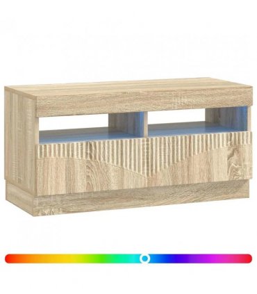 vidaXL LED TV Cabinet Sonoma Oak Engineered Wood — V0672276612