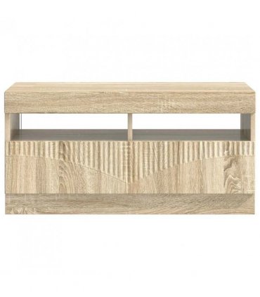 vidaXL LED TV Cabinet Sonoma Oak Engineered Wood — V0672276612