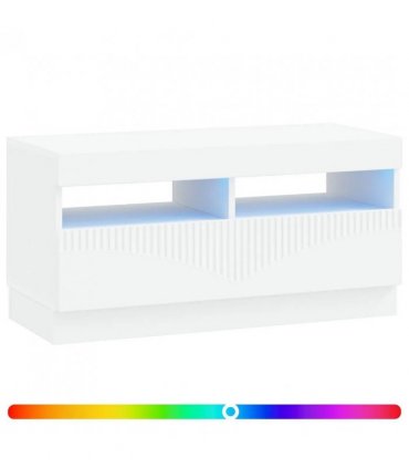 vidaXL LED TV Cabinet White Engineered Wood — V0672276613