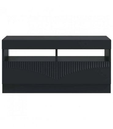 vidaXL LED TV Cabinet Black Engineered Wood — V0672276614