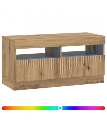 vidaXL LED TV Cabinet Artisan Oak Engineered Wood — V0672276615