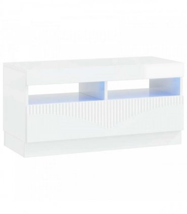 vidaXL LED TV Cabinet High Gloss White Engineered Wood — V0672276617