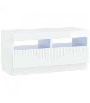 vidaXL LED TV Cabinet High Gloss White Engineered Wood — V0672276617