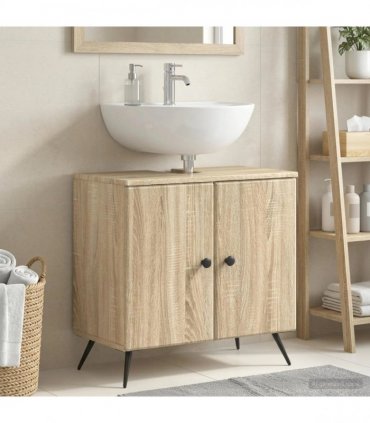 vidaXL Bathroom Sink Cabinet BREDA Sonoma Oak 59.5 x 31.5x 59 cm