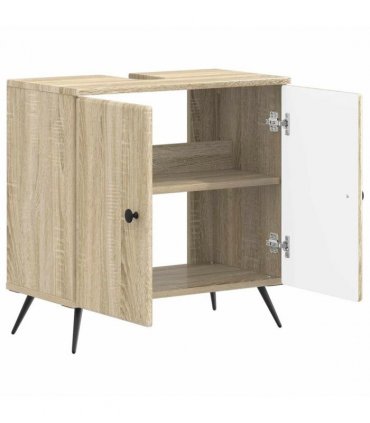 vidaXL Bathroom Sink Cabinet BREDA Sonoma Oak 59.5 x 31.5x 59 cm
