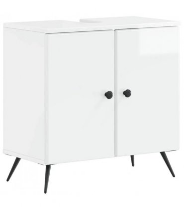 vidaXL Bathroom Sink Cabinet BREDA High Gloss White 59.5 x 31.5x 59 cm