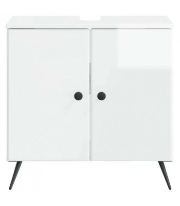 vidaXL Bathroom Sink Cabinet BREDA High Gloss White 59.5 x 31.5x 59 cm