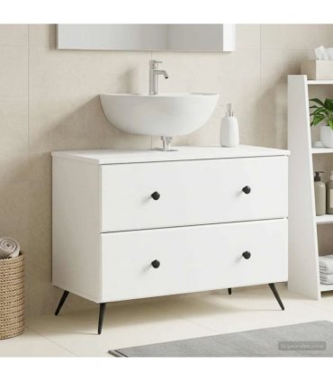 vidaXL Bathroom Sink Cabinet BREDA White 82 x 41x 59 cm