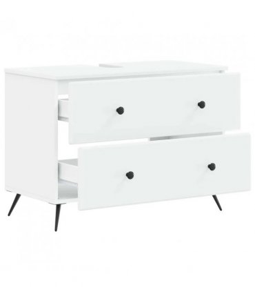 vidaXL Bathroom Sink Cabinet BREDA White 82 x 41x 59 cm