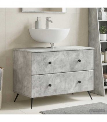 vidaXL Bathroom Sink Cabinet BREDA Concrete Grey 82 x 41x 59 cm