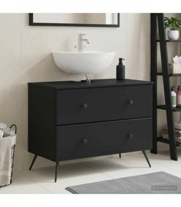 vidaXL Bathroom Sink Cabinet BREDA Black 82 x 41x 59 cm