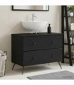vidaXL Bathroom Sink Cabinet BREDA Black 82 x 41x 59 cm