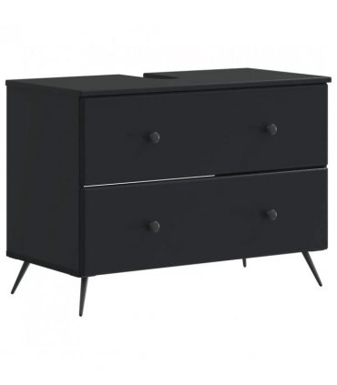 vidaXL Bathroom Sink Cabinet BREDA Black 82 x 41x 59 cm