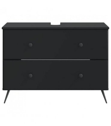 vidaXL Bathroom Sink Cabinet BREDA Black 82 x 41x 59 cm