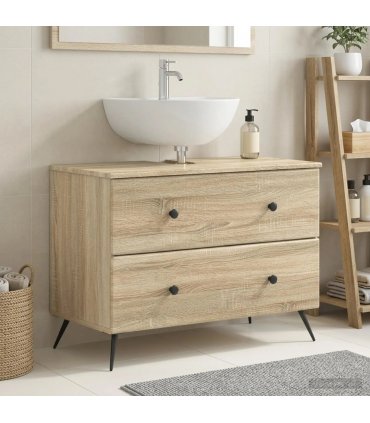 vidaXL Bathroom Sink Cabinet BREDA Sonoma Oak 82 x 41x 59 cm