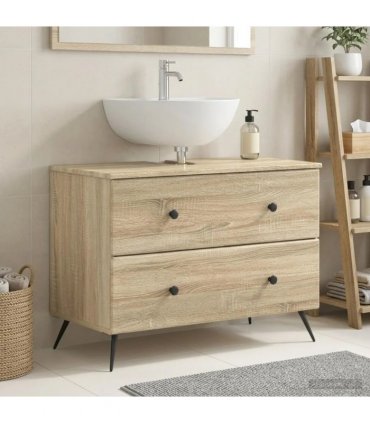 vidaXL Bathroom Sink Cabinet BREDA Sonoma Oak 82 x 41x 59 cm