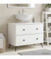 vidaXL Bathroom Sink Cabinet BREDA High Gloss White 82 x 41x 59 cm