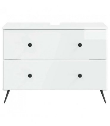 vidaXL Bathroom Sink Cabinet BREDA High Gloss White 82 x 41x 59 cm
