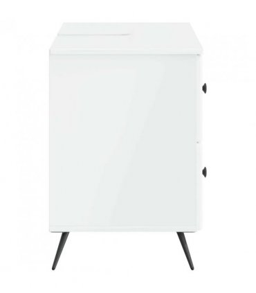 vidaXL Bathroom Sink Cabinet BREDA High Gloss White 82 x 41x 59 cm