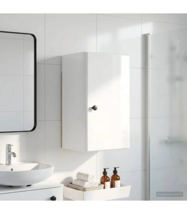 vidaXL Bathroom Wall Cabinet BREDA High Gloss White 30 x 31 x 59 cm