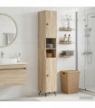 vidaXL Bathroom Cabinet with Open Shelf BREDA Sonoma Oak