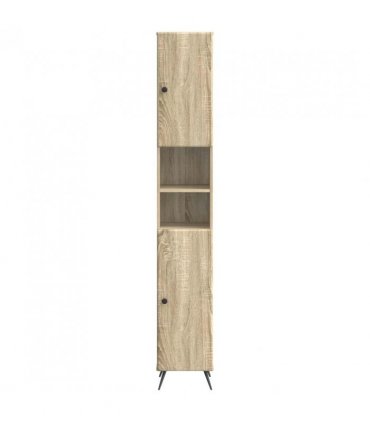 vidaXL Bathroom Cabinet with Open Shelf BREDA Sonoma Oak