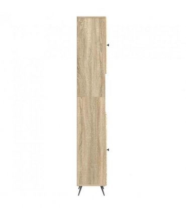 vidaXL Bathroom Cabinet with Open Shelf BREDA Sonoma Oak