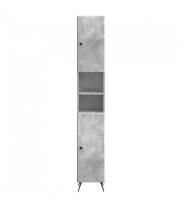 vidaXL Bathroom Cabinet with Open Shelf BREDA Concrete Grey