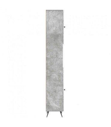 vidaXL Bathroom Cabinet with Open Shelf BREDA Concrete Grey