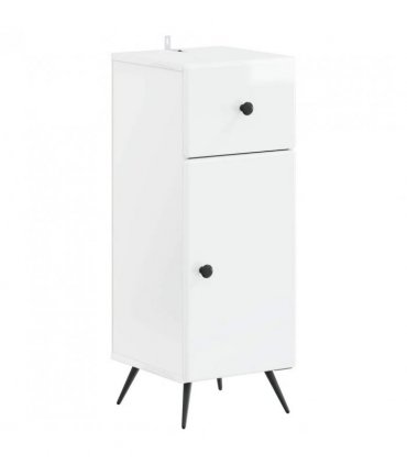 vidaXL Bathroom Storage Cainet BREDA High Gloss White 30 x 31 x 80 cm