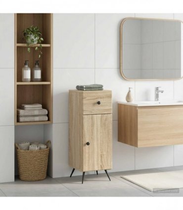 vidaXL Bathroom Storage Cainet BREDA Sonoma Oak 30 x 31 x 80 cm