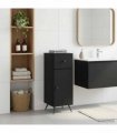 vidaXL Bathroom Storage Cainet BREDA Black 30 x 31 x 80 cm