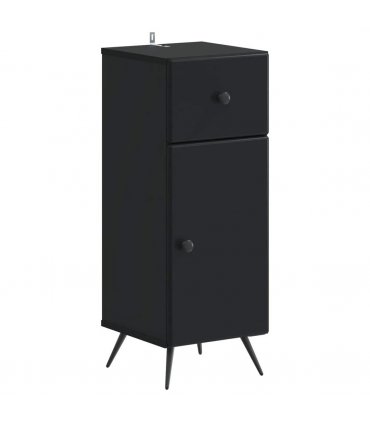 vidaXL Bathroom Storage Cainet BREDA Black 30 x 31 x 80 cm