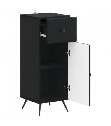 vidaXL Bathroom Storage Cainet BREDA Black 30 x 31 x 80 cm