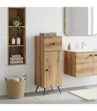 vidaXL Bathroom Storage Cainet BREDA Artisan Oak 30 x 31 x 80 cm