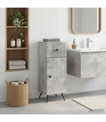 vidaXL Bathroom Storage Cainet BREDA Concrete Grey 30 x 31 x 80 cm