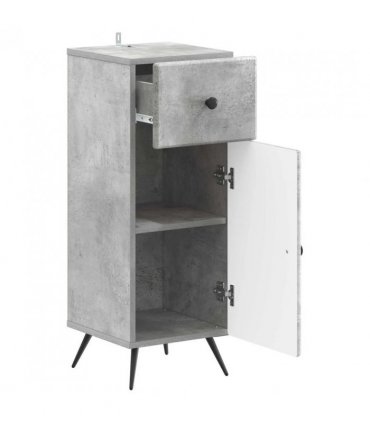 vidaXL Bathroom Storage Cainet BREDA Concrete Grey 30 x 31 x 80 cm