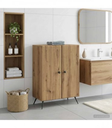 vidaXL Bathroom Storage Cainet BREDA Artisan Oak 59.5 x 31 x 80 cm