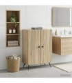 vidaXL Bathroom Storage Cainet BREDA Sonoma Oak 59.5 x 31 x 80 cm
