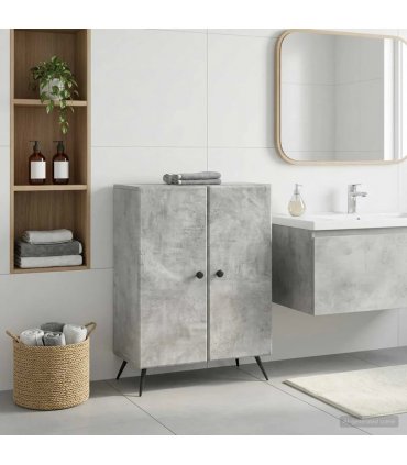vidaXL Bathroom Storage Cainet BREDA Concrete Grey 59.5 x 31 x 80 cm