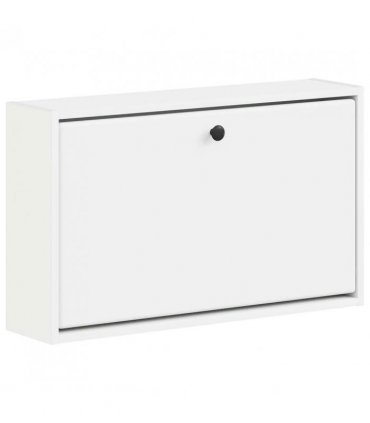 vidaXL Wall-Mounted Shoe Cabinet BREDA 71 x 17 x 43 cm Engineered Wood — Colour: White