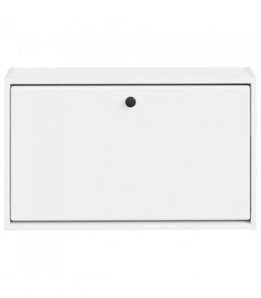 vidaXL Wall-Mounted Shoe Cabinet BREDA 71 x 17 x 43 cm Engineered Wood — Colour: White