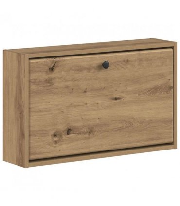 vidaXL Wall-Mounted Shoe Cabinet BREDA 71 x 17 x 43 cm Engineered Wood — Colour: Artisan oak