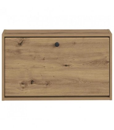 vidaXL Wall-Mounted Shoe Cabinet BREDA 71 x 17 x 43 cm Engineered Wood — Colour: Artisan oak