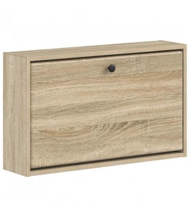 vidaXL Wall-Mounted Shoe Cabinet BREDA 71 x 17 x 43 cm Engineered Wood — Colour: Sonoma oak