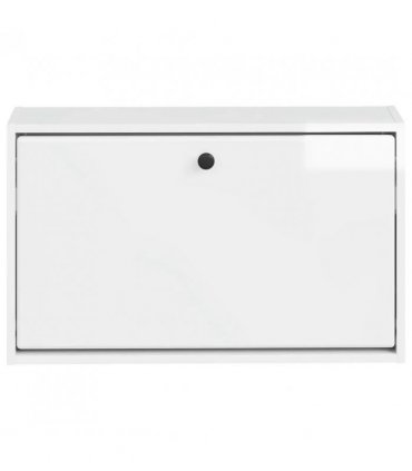 vidaXL Wall-Mounted Shoe Cabinet BREDA 71 x 17 x 43 cm Engineered Wood — Colour: High gloss white