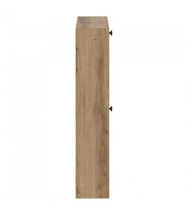 vidaXL Wall-Mounted Shoe Cabinet BREDA 71 x 17 x 86 cm Engineered Wood — Colour: Artisan oak